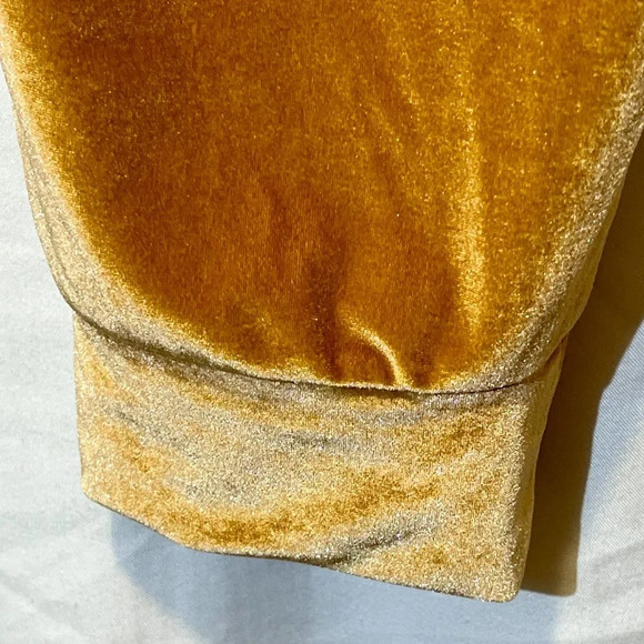 Fabletics Gold Luxe Velour Elastic Waist Tapered Leg Jogger Pants Women's Large - Picture 3 of 7